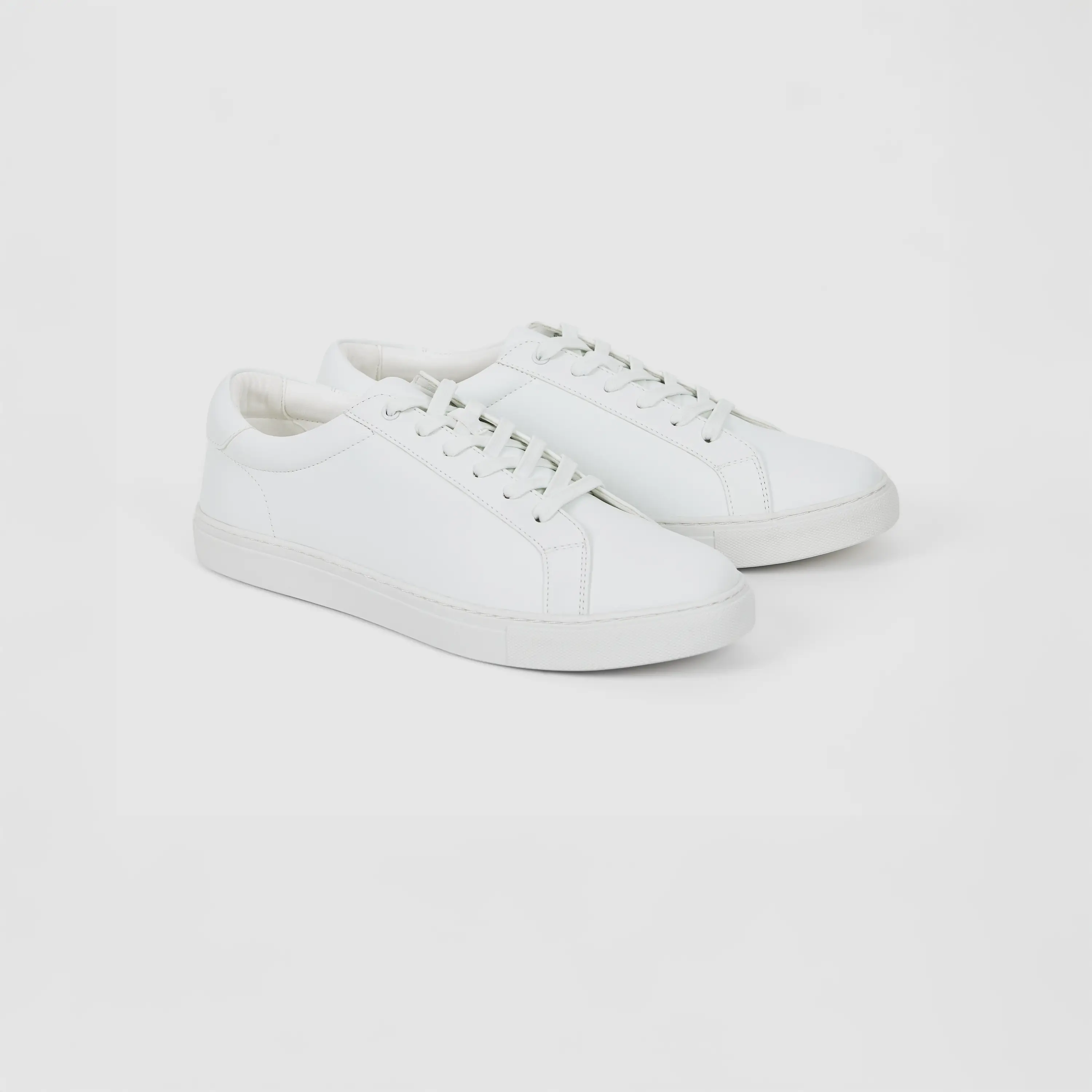 White Blackett Faux Leather Trainer - White