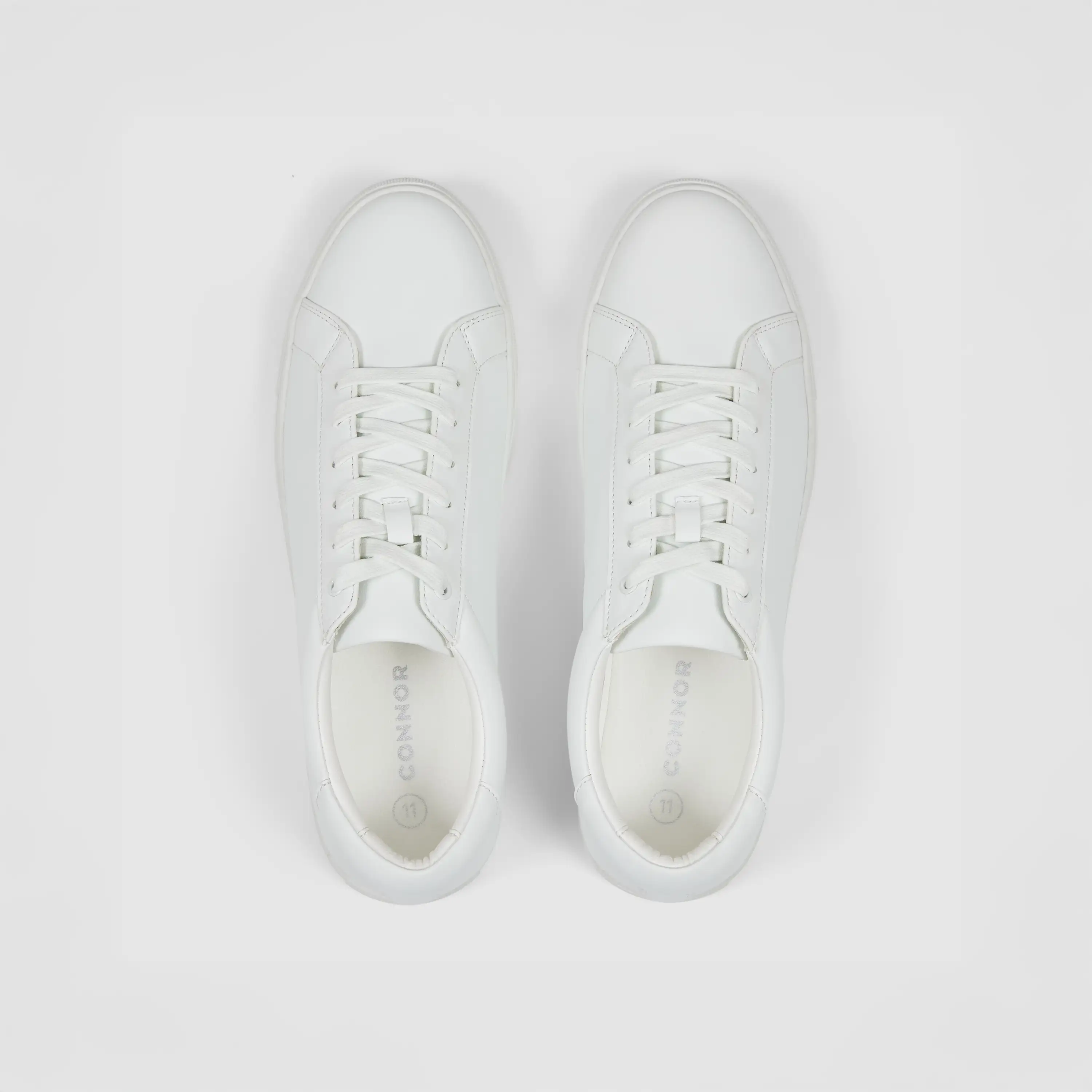 White Blackett Faux Leather Trainer - White