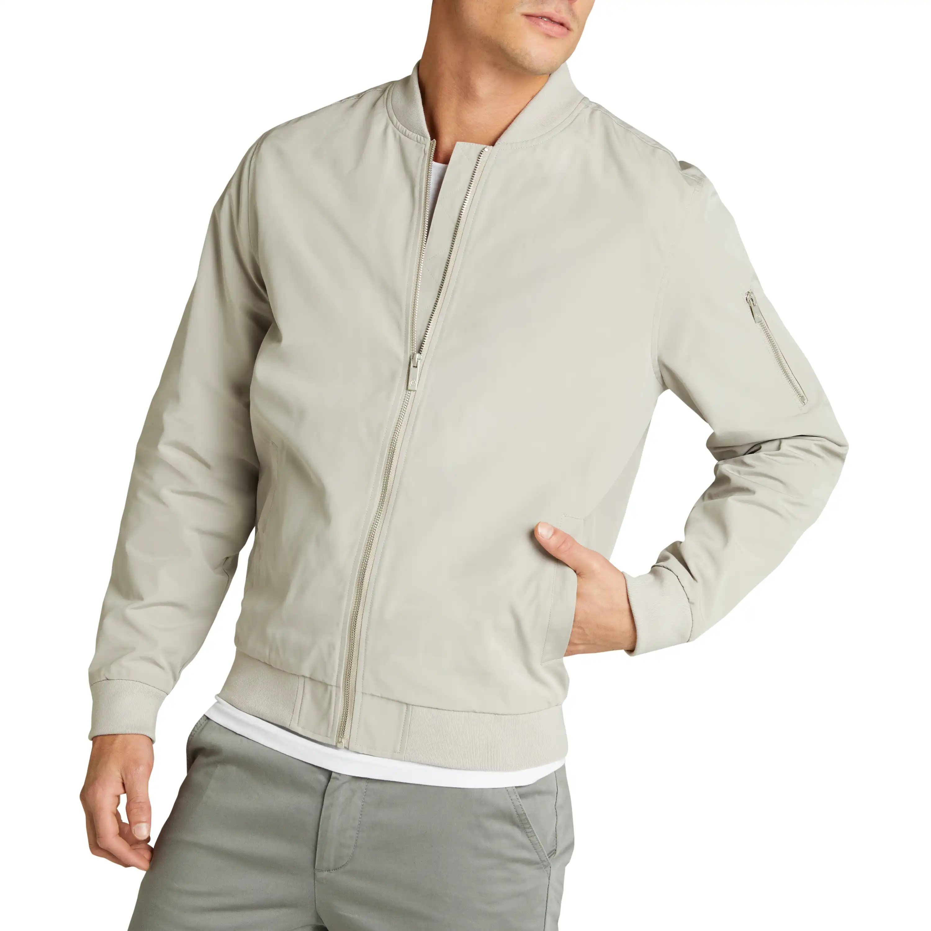 Stone Danny Bomber Jacket - Stone