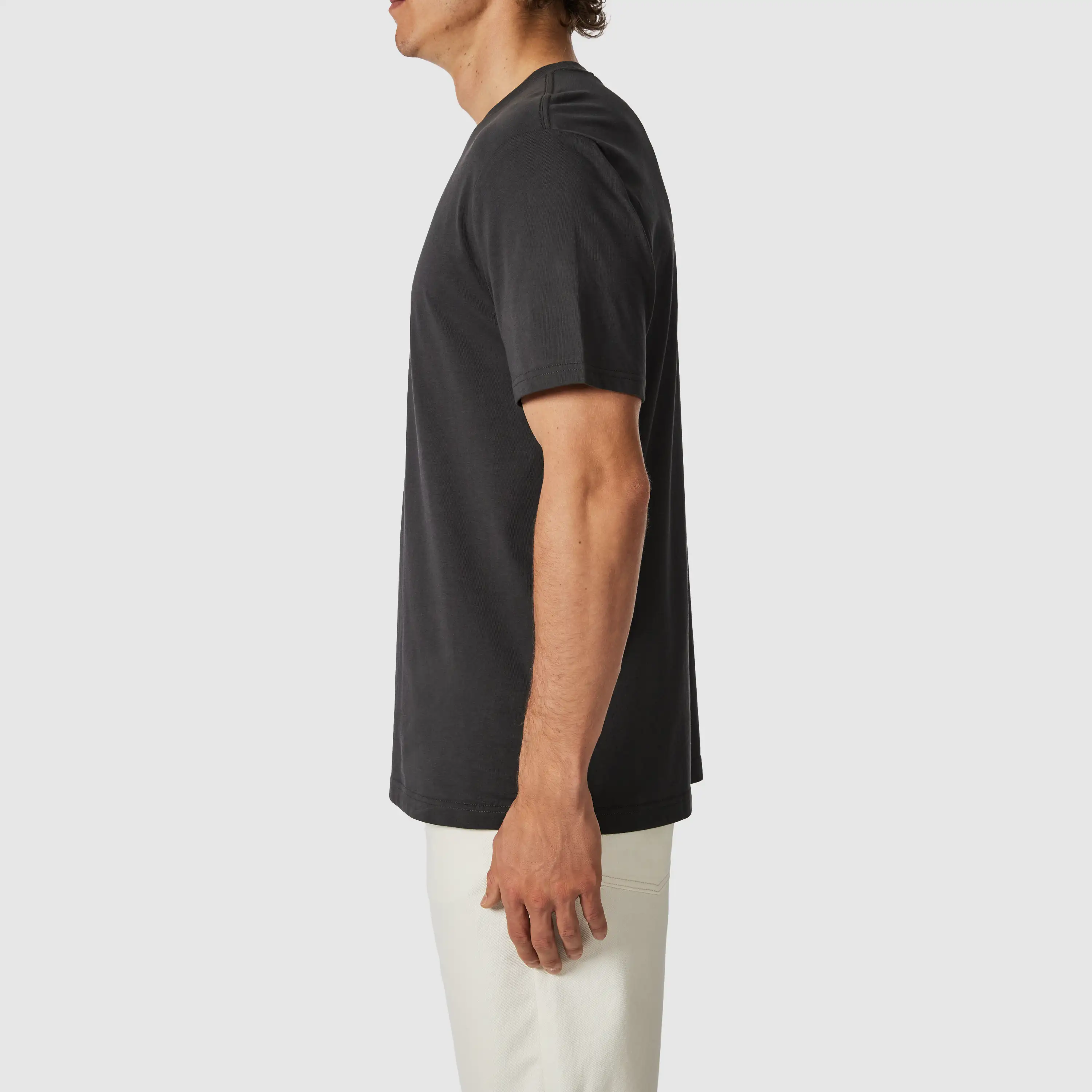 Charcoal Essential Crew Tee - Charcoal