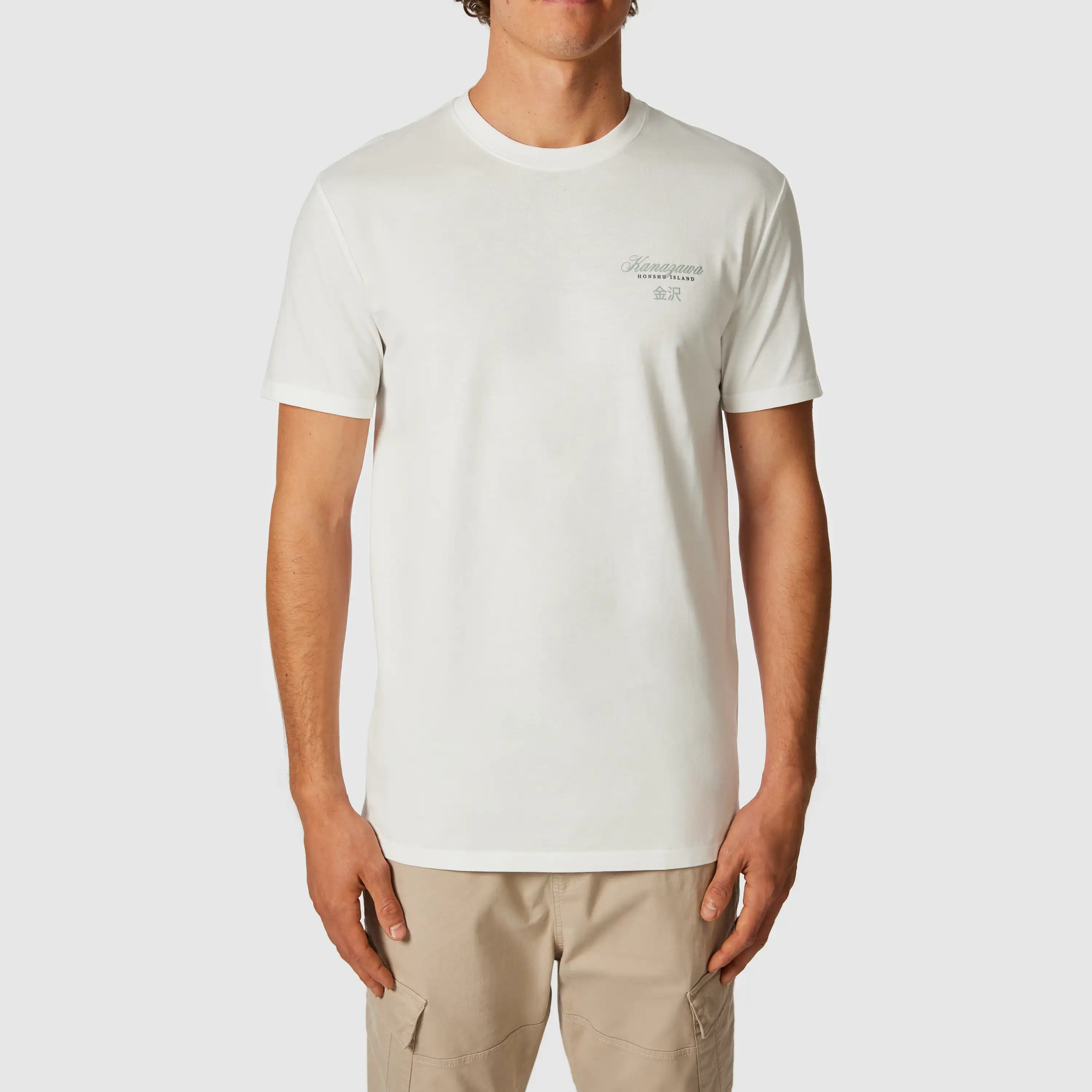 White Russell Longline Graphic Crew Neck Tee - White